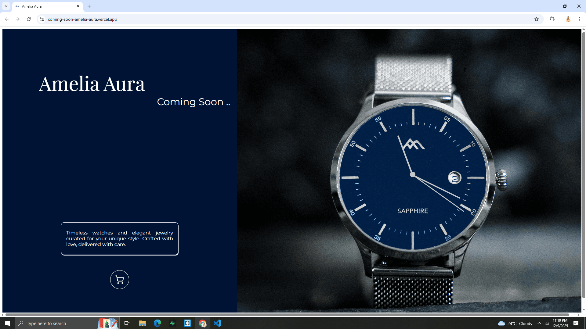 Coming Soon Page Designed & Built using Vue.js